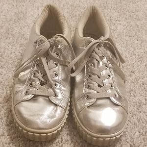 Vintage Shiny Silver Shoes